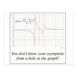 You don't know your asymptote... postcards