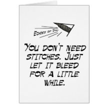 You don't need stitches greeting cards