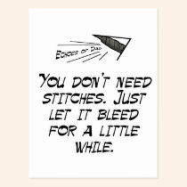 You don't need stitches postcards