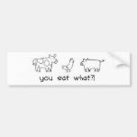 you eat what?! bumper sticker