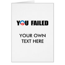 YOU FAILED GREETING CARD