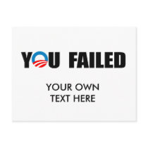 YOU FAILED POST CARD