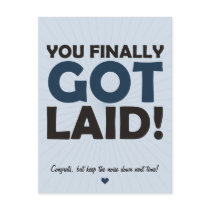 You Finally Got Laid Post Card