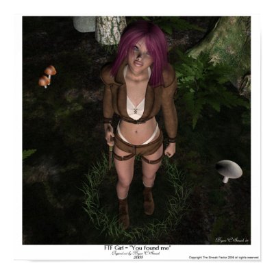 "You Found Me" Punk Girl in Forest Fantasy Art NEW Poster by sexyshirts2