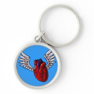 You give my heart wings keychain