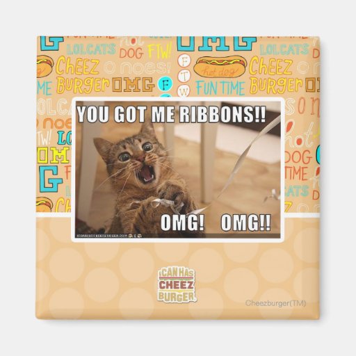 You got me ribbons!! refrigerator magnet