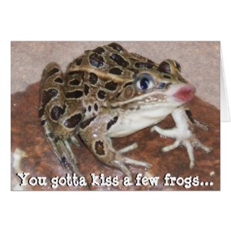 You Gotta kiss a few Frogs card