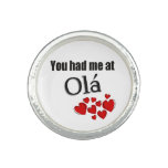 You had me at Olá Portuguese Hello Photo Rings