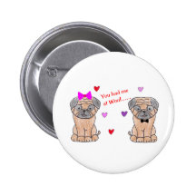 You Had Me At Woof Pug Pinback Button