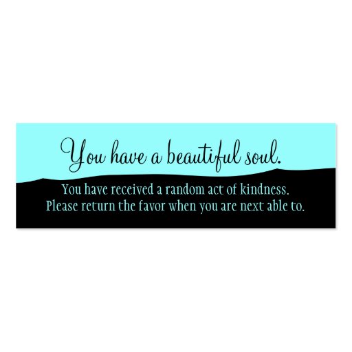 You Have A Beautiful Soul Business Card Template (front side)