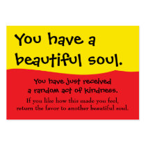 You Have A Beautiful Soul Pay It Forward PIF Business Card Template
