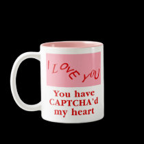 You Have Captcha'd My Heart mugs