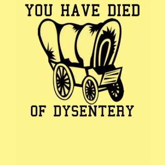 You have died of dysentery shirt