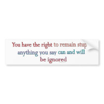You Have The Right bumper stickers