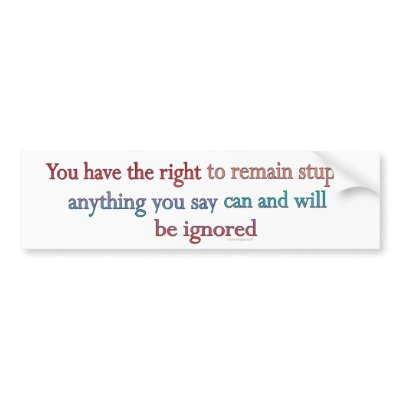 You Have The Right Bumper Stickers by ironydesign