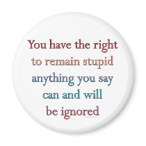 You Have The Right magnets by ironydesign You Have The Right magnets