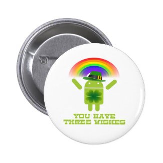 You Have Three Wishes (Android Bugdroid Rainbow) Pins