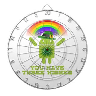 You Have Three Wishes (Android Bugdroid Rainbow) Dartboard