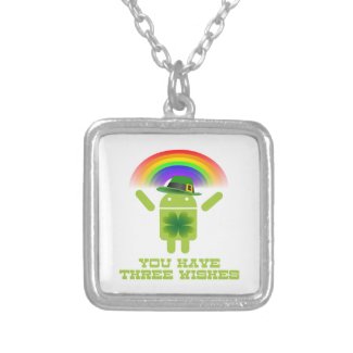You Have Three Wishes (Android Bugdroid Rainbow) Necklaces