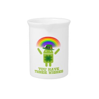 You Have Three Wishes (Android Bugdroid Rainbow) Pitcher