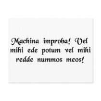 You infernal machine! Give me a beverage..... Post Card