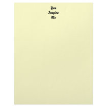 You Inspire Me. Cream and Black. Custom Letterhead Template