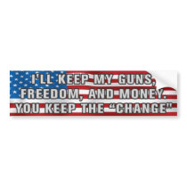 You Keep The Change Bumper Sticker bumper stickers by politstickers You Keep The Change Bumper Sticker bumper stickers