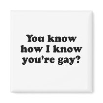 You know how I know you're gay .png Magnet