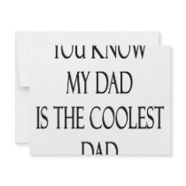 You Know My Dad Is The Coolest Dad invitations