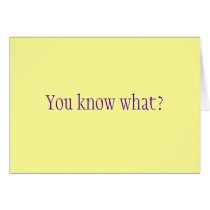 You know what? Thank You Notecard cards
