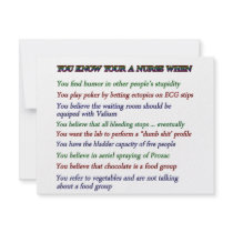 YOU KNOW YOUR A NURSE WHEN invitations by occupationalgifts YOU KNOW YOUR A NURSE WHEN invitations