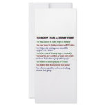 YOU KNOW YOUR A NURSE WHEN RACK CARD TEMPLATE