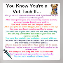 You Know You're a Vet Tech If... Posters