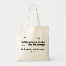 You Learn More from Mistakes Canvas Bag