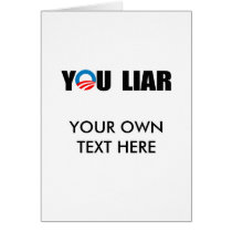 YOU LIAR GREETING CARD