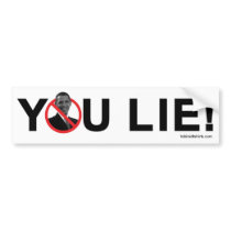 YOU LIE! bumper stickers