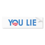 You Lie bumper sticker blue bumper stickers