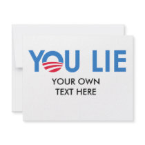 You Lie bumper sticker blue invitations by antiobama You Lie bumper sticker blue invitations