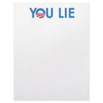 You Lie bumper sticker blue Custom Letterhead