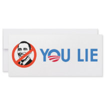 You Lie bumper sticker blue rack cards by antiobama You Lie bumper sticker blue rack cards