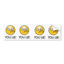 You Lie Emoticon Bumper Sticker bumper stickers