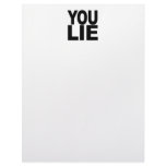 You Lie letterhead