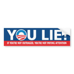 YOU LIE! Nobama Bumper Sticker bumpersticker