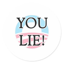 You Lie Obama Round Stickers