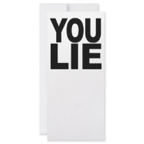 You Lie rack cards
