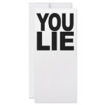 You Lie Full Color Rack Card