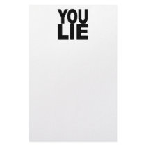You Lie Custom Stationery