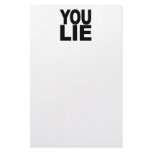 You Lie Custom Stationery