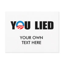 YOU LIED POST CARDS