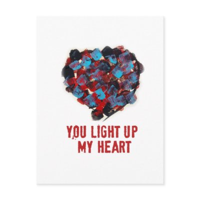 You light up my heart Postcard by emmepi